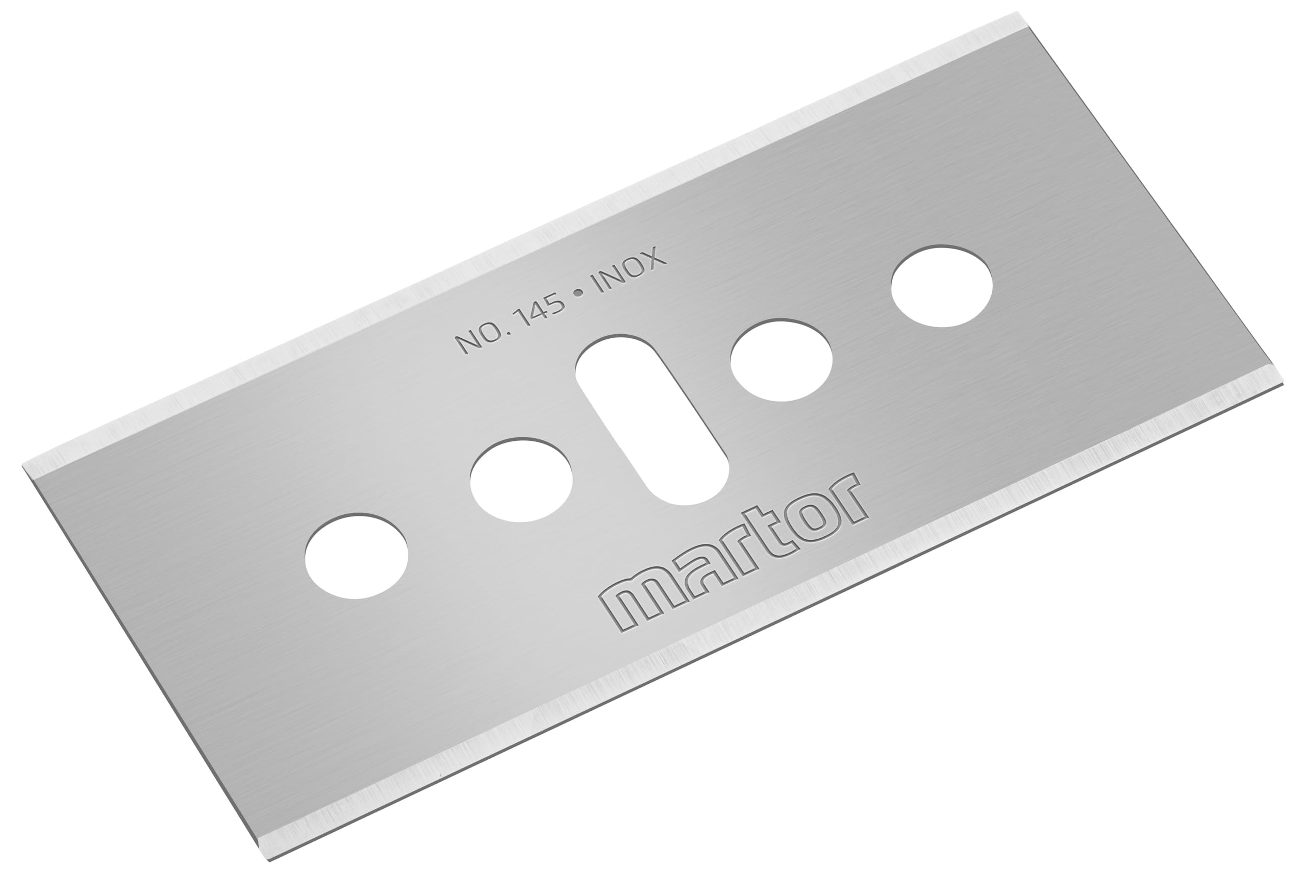 MARTOR 10 x OSTRZA PRZEMYSŁOWE, ostrza zamienne do nożyków, nożyki bezpieczne, 18,5 mm, ostre, w dozowniku, 4-krotnego użytku, NR 145