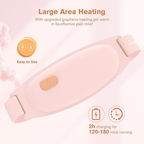 Miniatura 7 de Almohadillas térmicas para calambres, almohadilla térmica portátil para calambres, almohadilla térmica menstrual agradable a la piel con 3 niveles