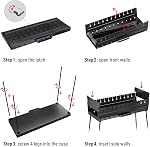 Grill de charbon pour 10 Ecrous - Barbecue portable - Grills de camp Kabob - Mangue pliable en métal - Kebab Shish - BBQ pour EDC Pique-nique cuisine extérieure Camping Randonnée N10