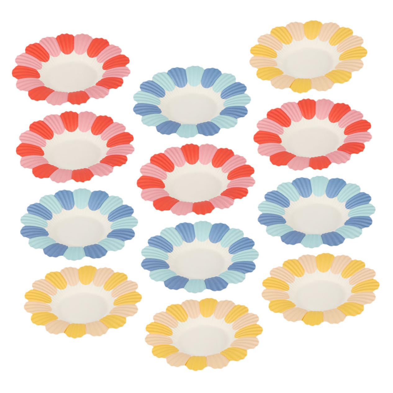 Assiette papier décorative Hemobllo de 150 pièces au design soigné pour buffet