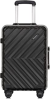 CJH-Luggage sets PC Material Simple Trolley Case, Durable Super Storage Luggage Bag,Wheels Travel Rolling Boarding,20"24"inches (Color : Black, Size : 24inch)