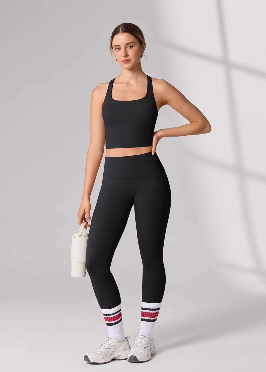 UNISSU Hugluxe Invisculpt No Front Seam High Waisted Yoga Leggings for Women Buttery Soft Comfy Casual Workout Pants - 25''