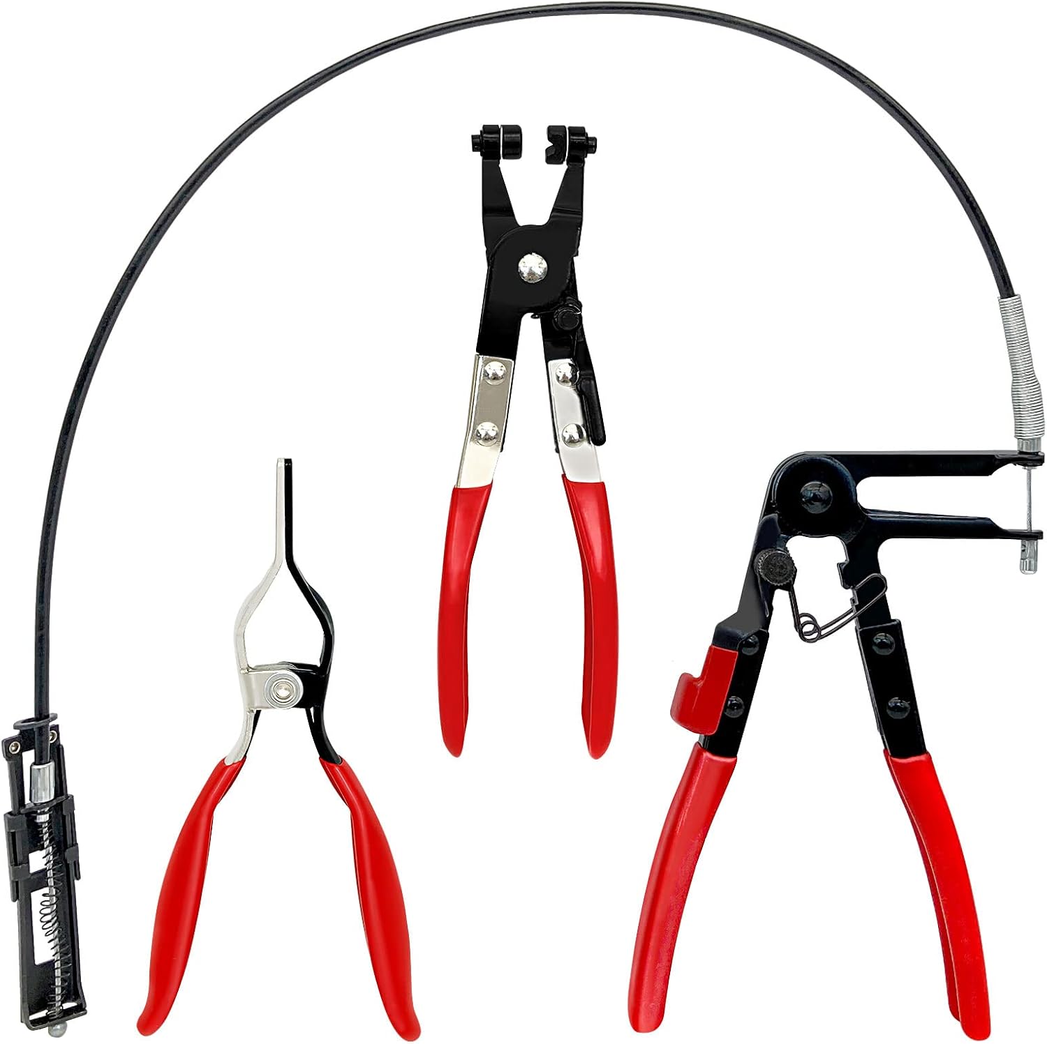 JANNO 3PCS Hose Clamp Pliers Set, Hose Clamp Remover Kit, Car Fuel Oil