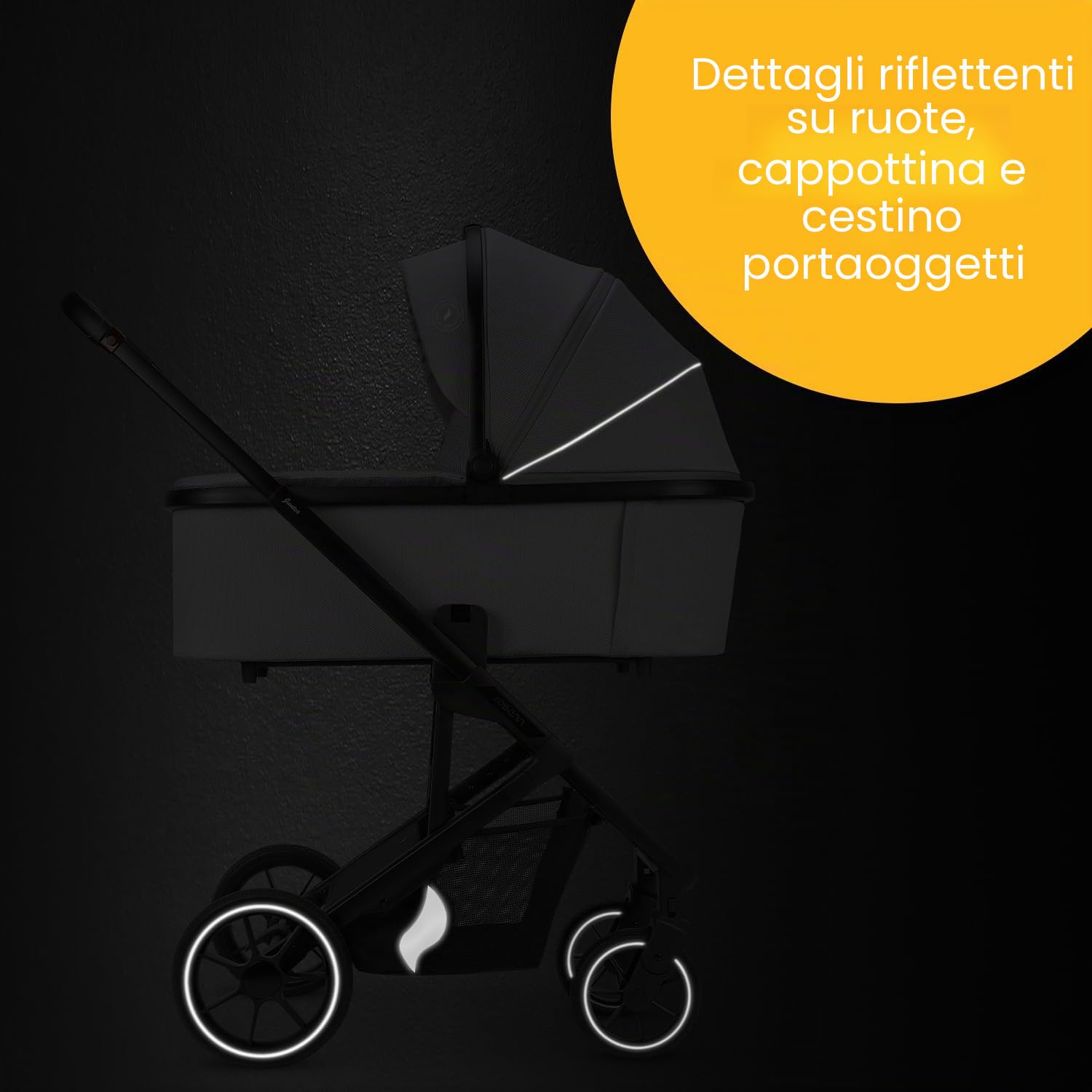 Osann Passeggino Navetta Duo Juntos Sistema Combinato - Leggero e compatto - Reversibile - Aerato - Parapioggia anti pioggia - Fronte Mamma - Fronte Mondo (Teak Marrone)