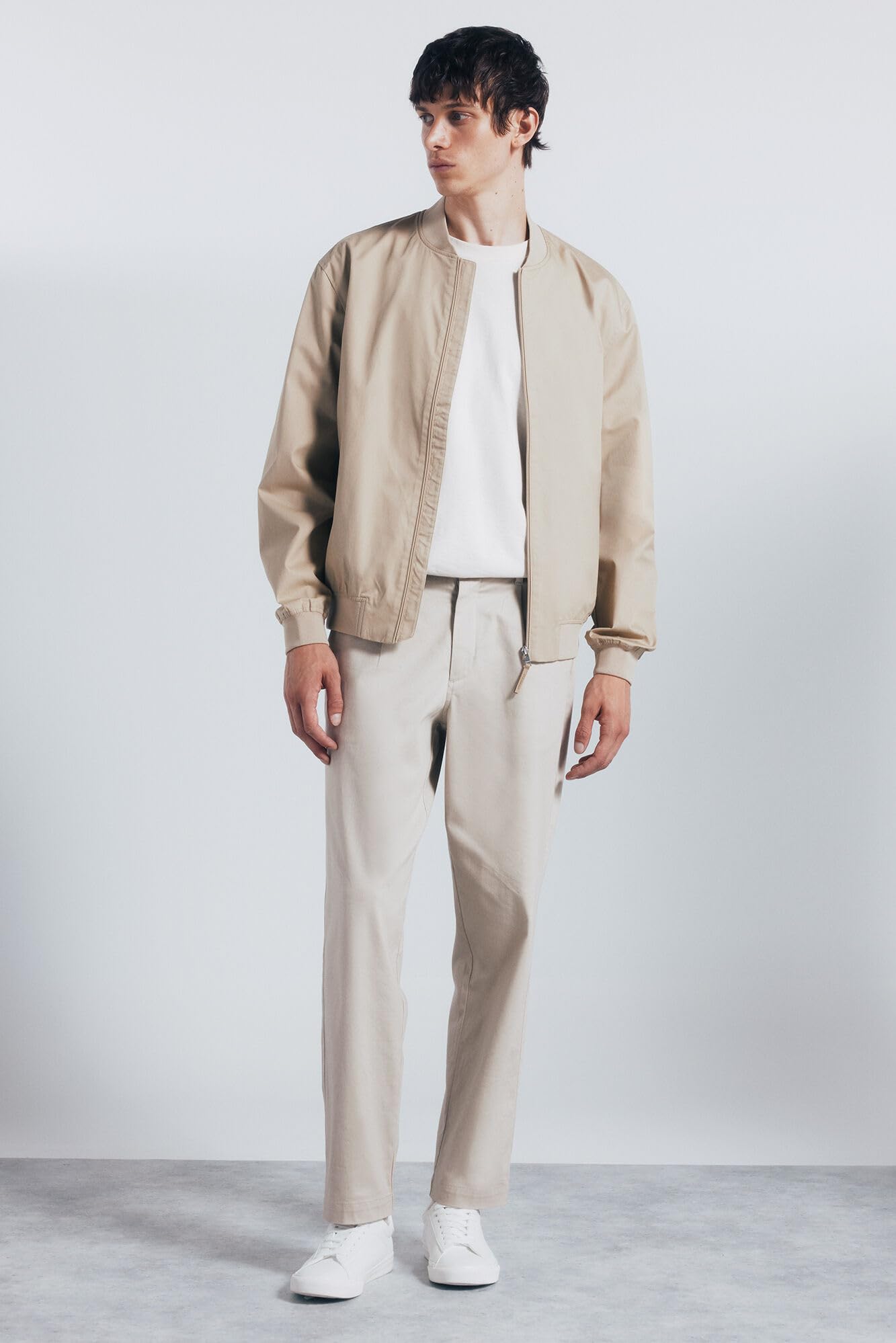 Springfield Light Basic Bomber. 100% Cotton Giacca leggera Uomo