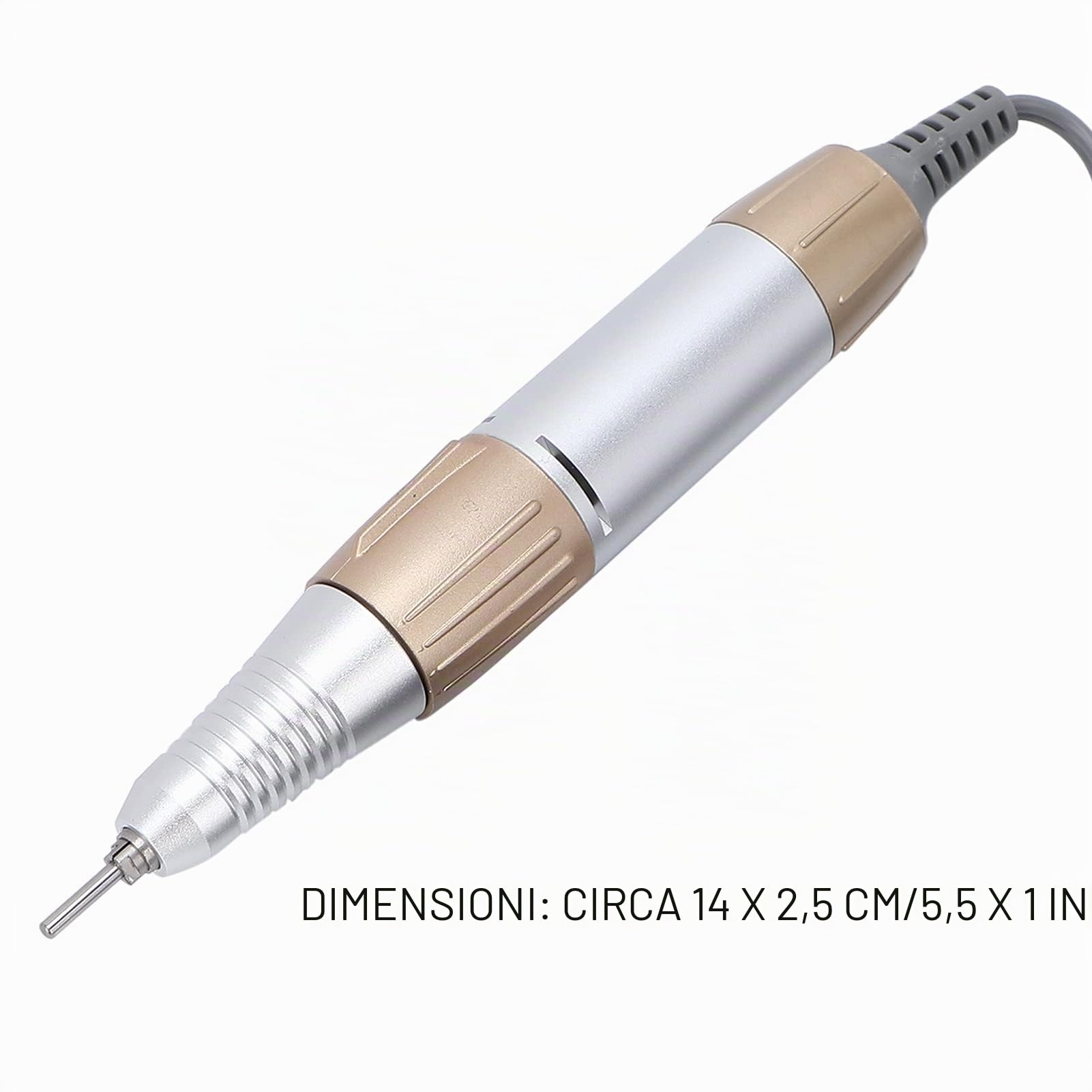 Manicure Professionale Penna Elettrica Dorata 35000 RPM Silenziosa per Ricostruzione Unghie e Nail Art di Precisione