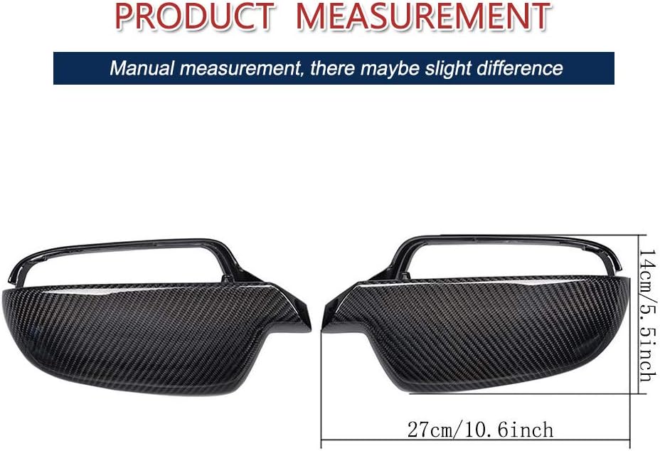 Carbon Fiber Mirror Caps for Audi A4 S4 A5 S5 RS5 B8.5 2011-2016 Replacement Door Rearview Side Mirror Caps Factory Outlet (Without Side Lane Assistant)