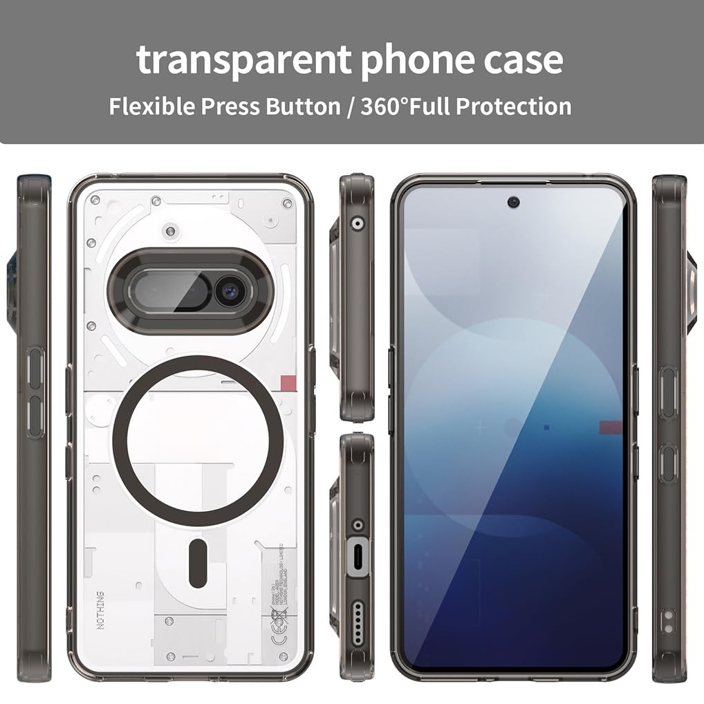 Custodia Magnetica in Silicone per Nothing Phone 3a, Cover Antiurto con Anello Magnetico Integrato, Custodia Protettiva Soft Touch, Compatibile con Ricarica Wireless (Blu marino Custodia Magnetica in Silicone per Nothing Phone 3a, Cover Antiurto con Anello Magnetico Integrato, Custodia Protettiva Soft Touch, Compatibile con Ricarica Wireless (Blu marino