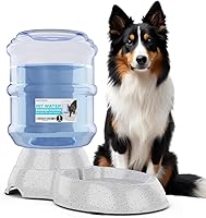 NATIKON Automatic Pet Waterer Dispenser - 1 Gallon BPA-Free Waterer for Dogs & Cats, Small to Large Pets
