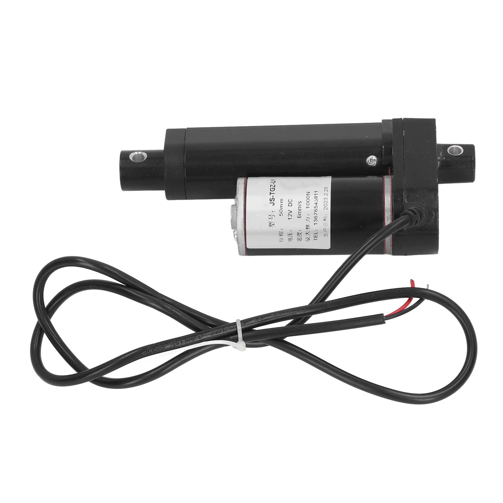 FTVOGUE Siłownik Elektryczny Siłownik Liniowy 12 V, Silnik z przekładnią metalową Mały Liniowy 1000 N Skok 50 Mm z Pilotem Zdalnego Sterowania do Automatyzacji Urządzenie do Otwierania Drzwi