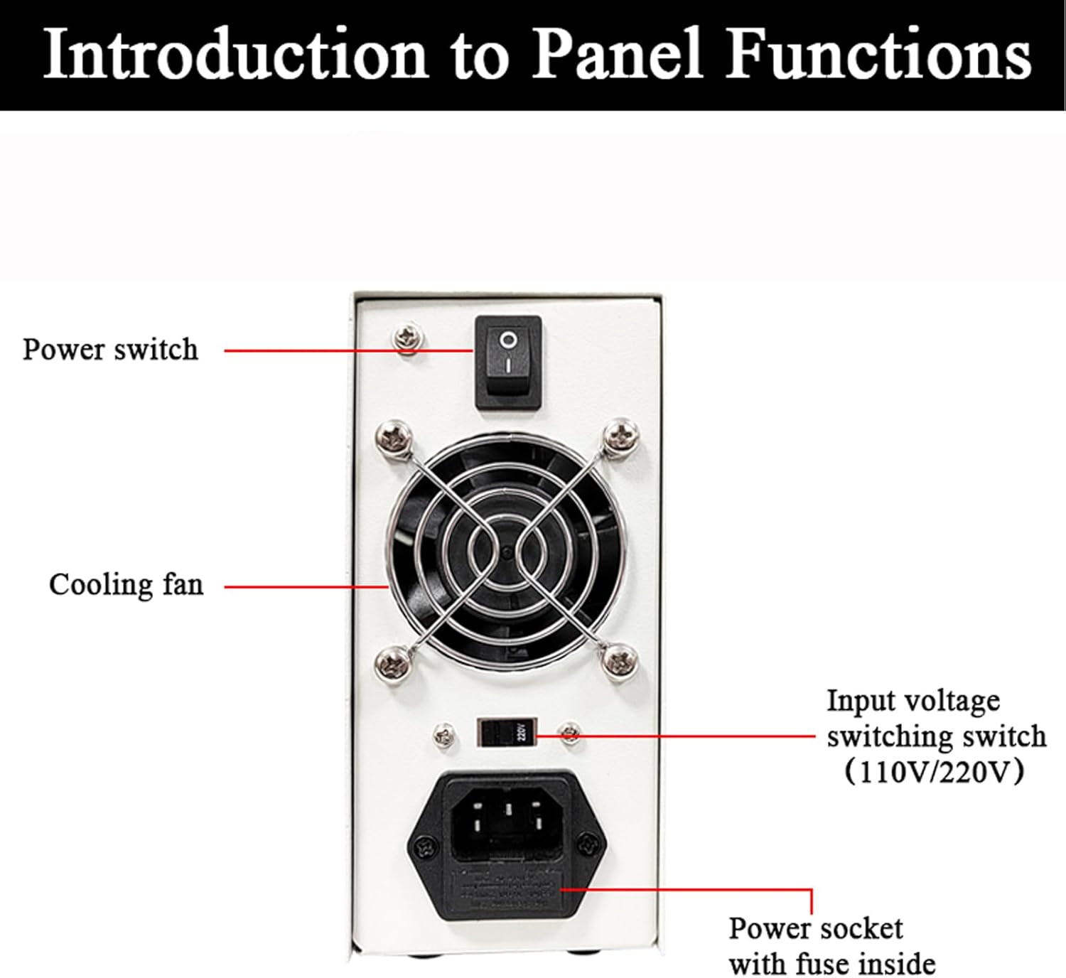 DC Power Supply Variable, Adjustable Switching Regulated Power Supply 30V 10A with Encoder Coarse & Fine Adjustments Knob, Beach Power Supply with USB 5V 2A Charge Interface