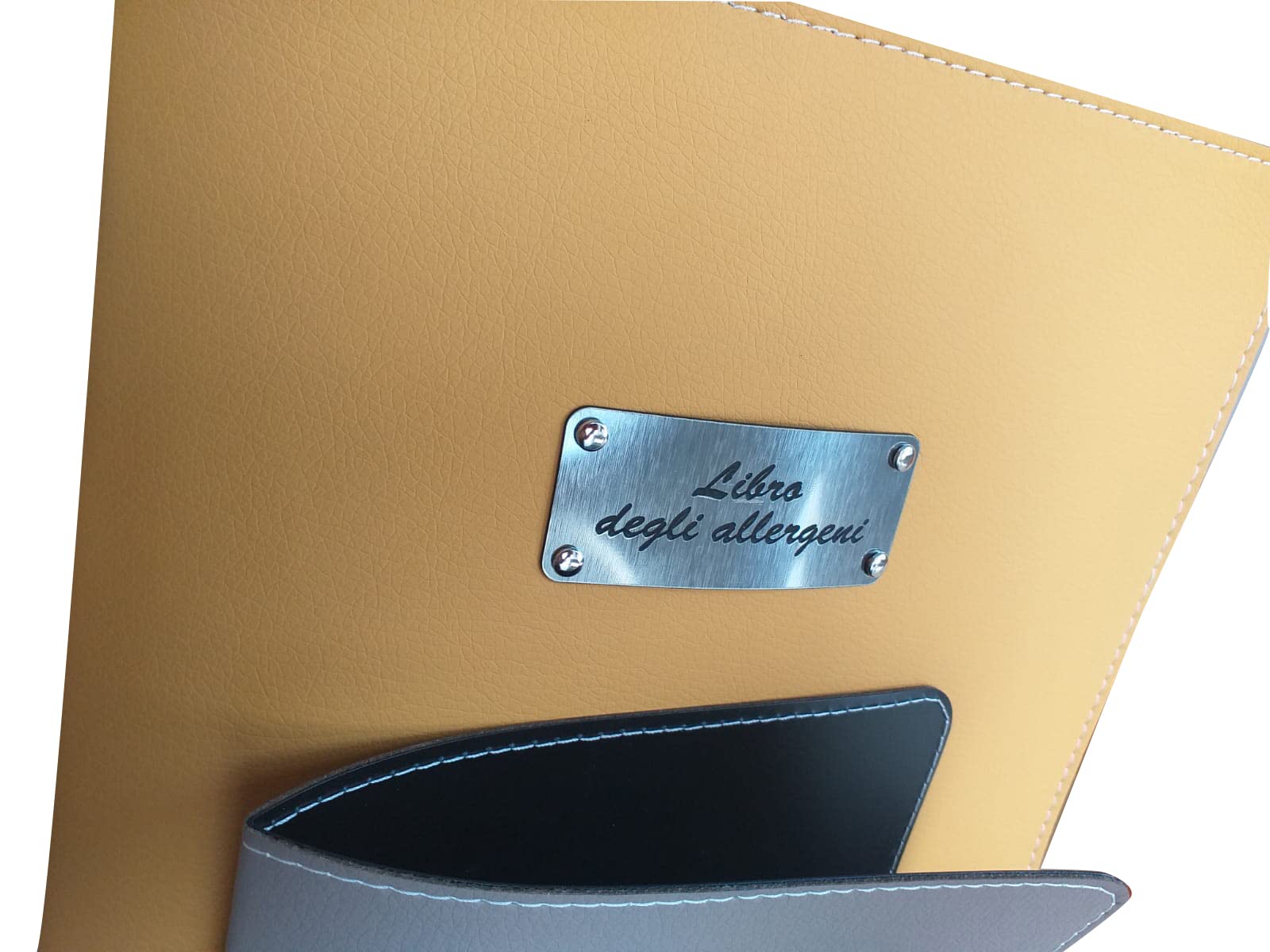 OGGETTANDO, Menù 18 pz Ristorante box Personalizzabile A4 Pub Self Service Bar Birreria Moderno color NERO