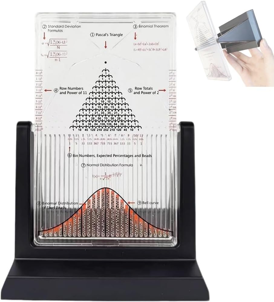 Experiment Model Dalton Board, Desk bability Demonstration Model with Bell Curve, Physics Lab Teaching Tool, Effective Statistical Law Experiment Tool for School Demonstration
