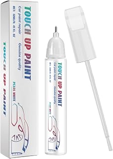 Ovyntremis Bolígrafo para retoques de carrocería, color blanco, 12 ml, 2 en 1 – Reparación rápida de arañazos e imperfecciones