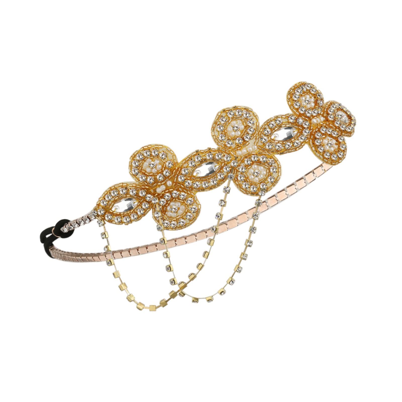 Vintage 1920s Beaded Headband Vintage Costume Accessories Great Gatsby Hair Piece for Wedding, Party, Dancing Party