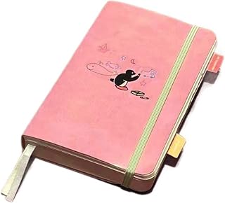 Portable Leather Notebook 360 Pages Pocket Writing Notepads Travel Journal for Journaling Note Taking 3.9x5.5In Plan Notebook