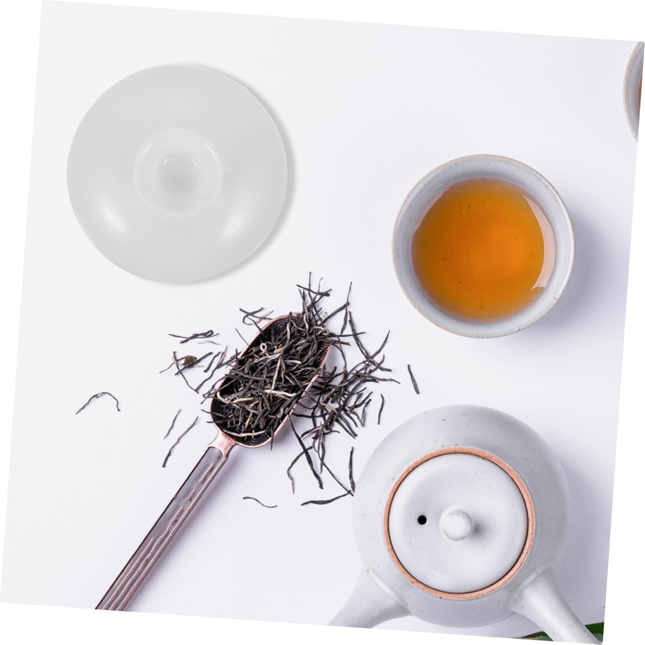 SMASOLO Tapa de Taza de Cerámica para Té Azul y 7 Cm, Cubierta Resistente al Calor, Accesorio para Teteras y Cuencos, Adecuado para Hogar y Oficina, Tapa Repuesto Elegante y Funcional