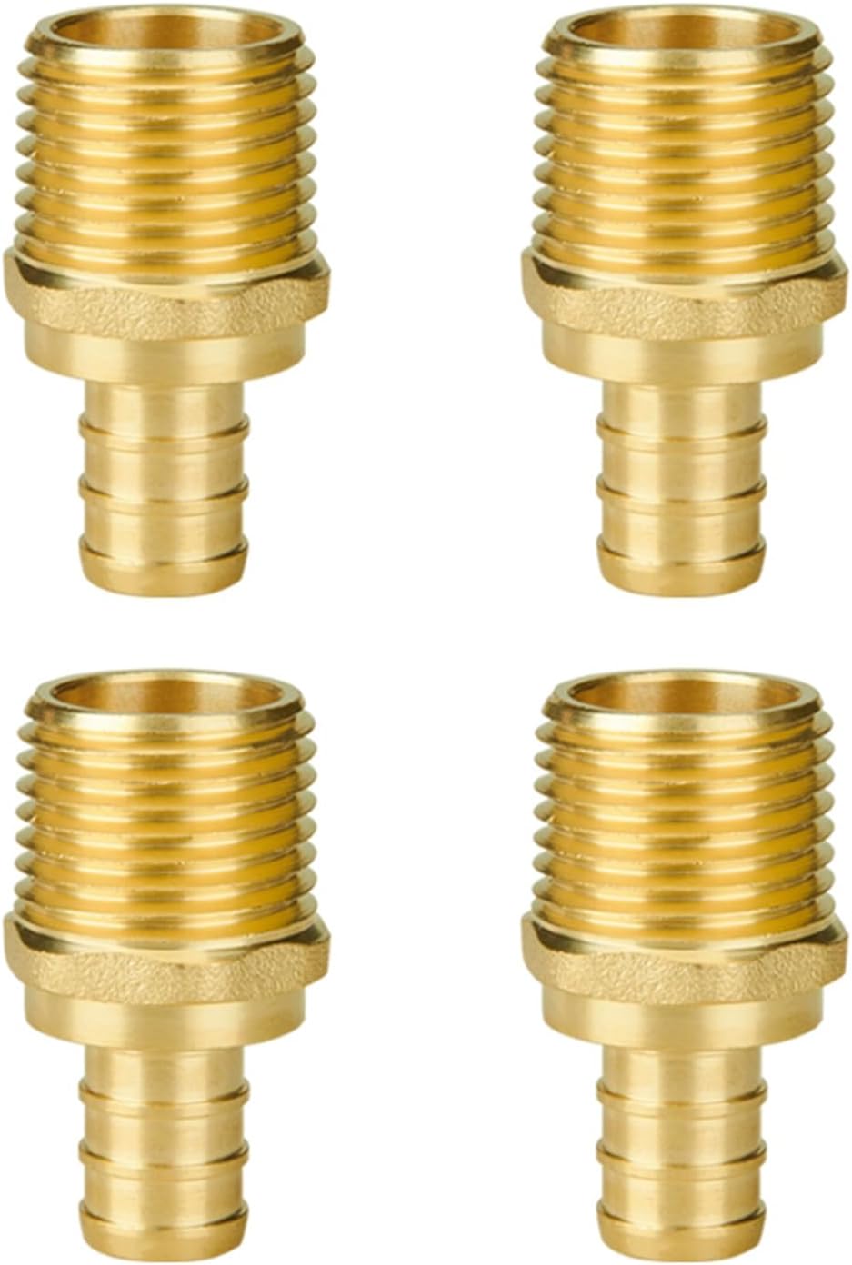 SUNGATOR 4-Pack 1/2" PEX Male Adapter, No Lead Brass, UPC Certified