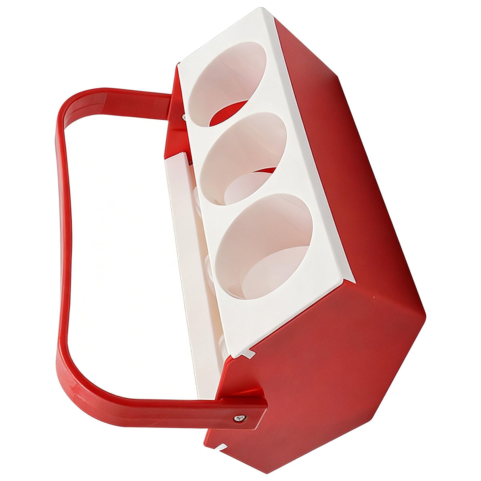ZEPFJHE 6 Hole Beverage Bottle Container Having Ice Storage Area Portable Carrier for Drinks and Beverages Sturdy Cart