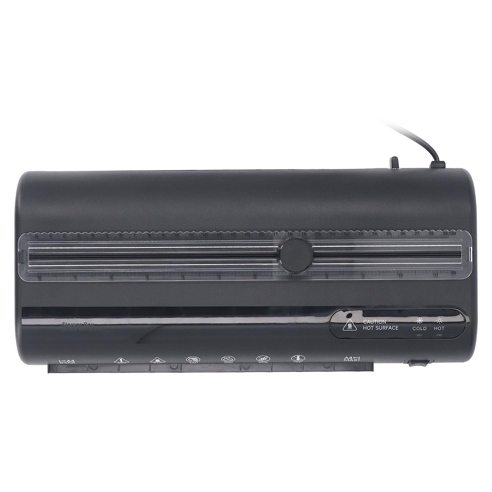 Generic Maszyna Laminowania A4, Maszyna Laminatora Typu A4 do 3 Cali 265 do 320 Mm/min 1 Kluczowy Film do Biura dla Szkoły Domowej (Wtyczka UE AC220-240V)