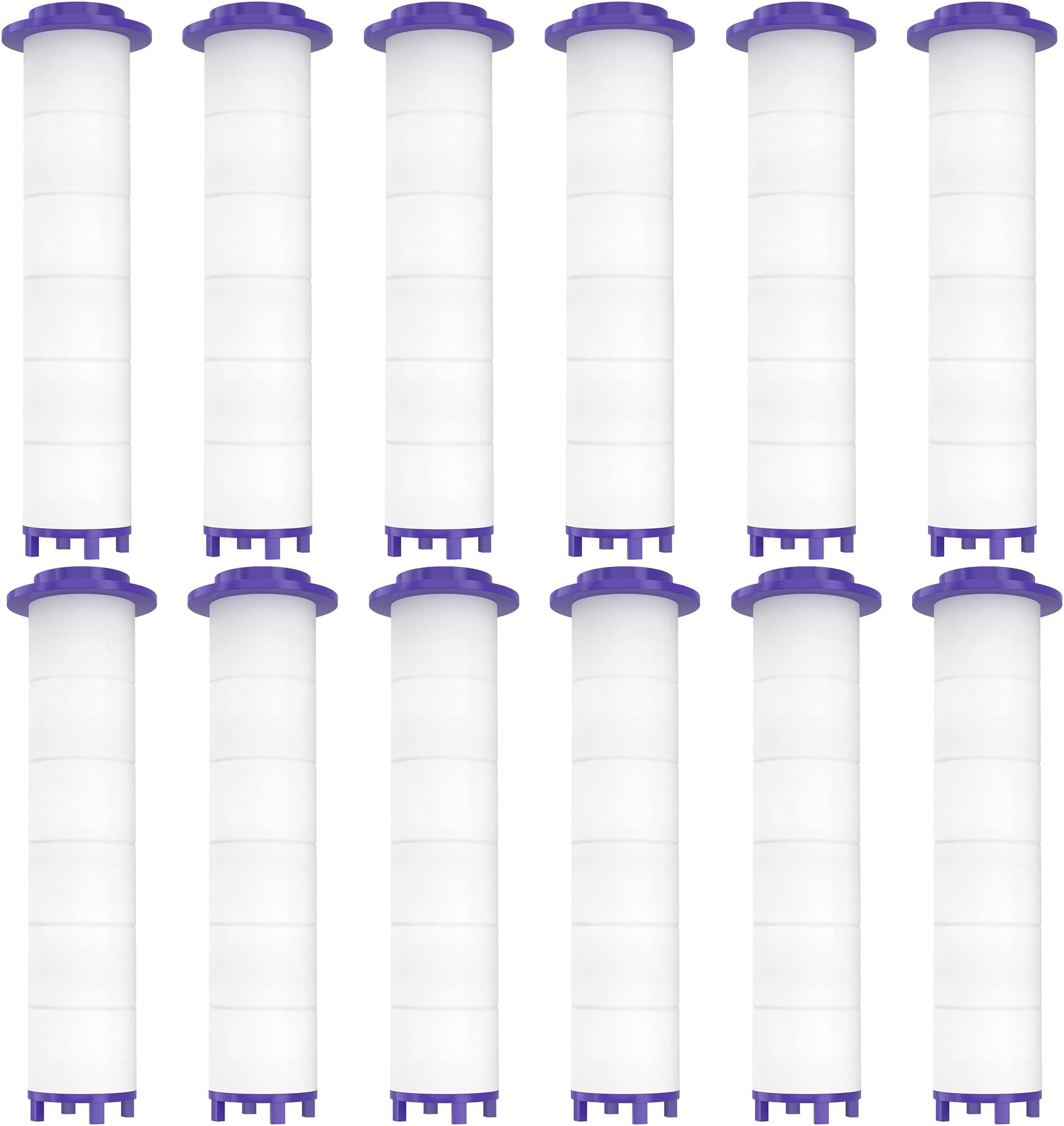 12 Pieces Hydro Jet Shower Head Filter, High Pressure Handheld Vortex Turbo Fan Shower Heads Filter