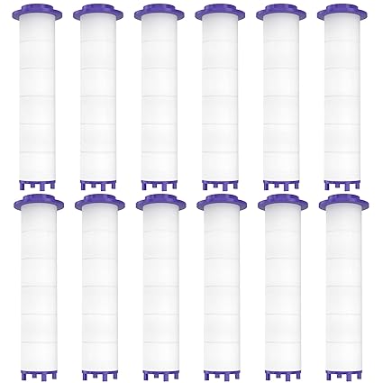 12 Pieces Hydro Jet Shower Head Filter, High Pressure Handheld Vortex Turbo Fan Shower Heads Filter