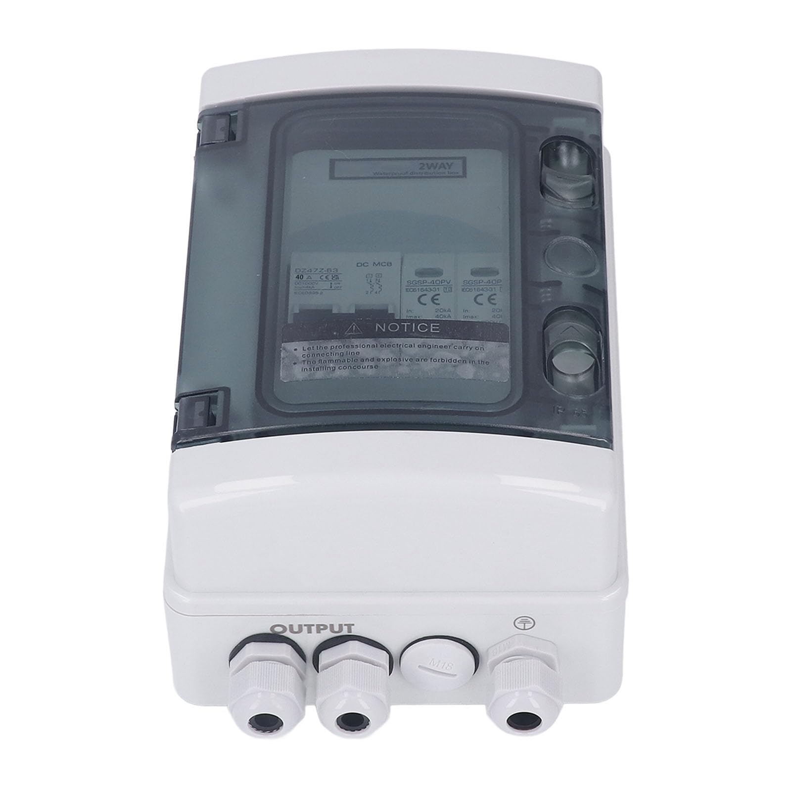 Scatola Combinata Fotovoltaica IP65 40A 1000V con Interruttore Automatico Integrato Protezione Fulmini PA66 per Sistemi Solari On-Grid Off-Grid Cavi 5-10mm 10-4 AWG Impermeabile