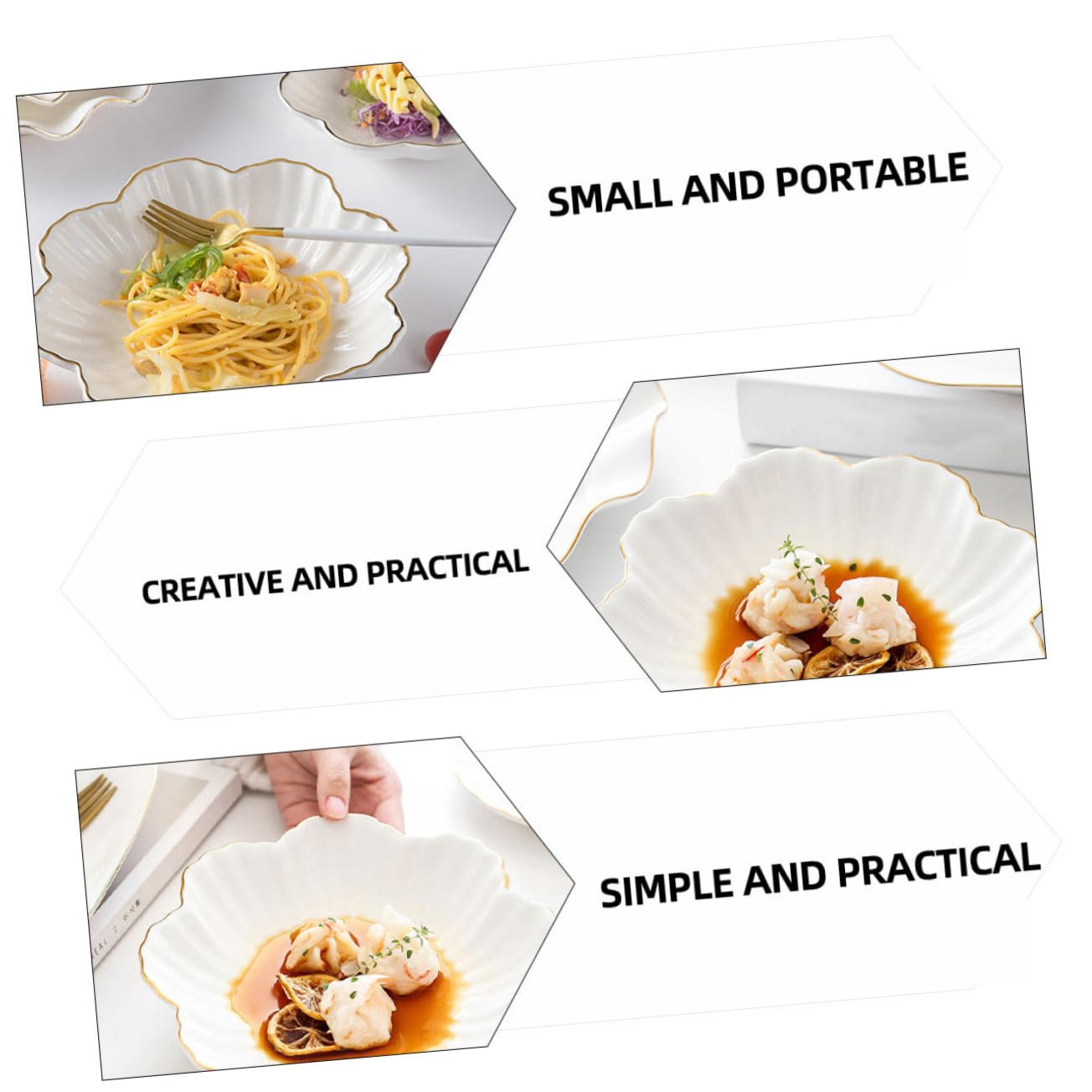 OFFSCH Quality Ceramic Serving Dish Fruit Plate Soup Plate Rice Home Food Tray Dishwasher Safe