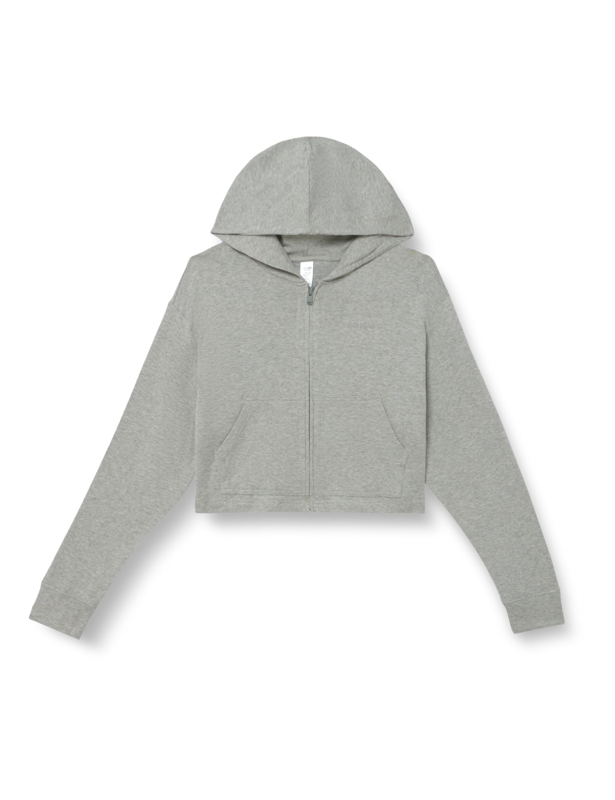 Calvin Klein Women's Zipped Hoodie, Grey (Grey Heather), XS