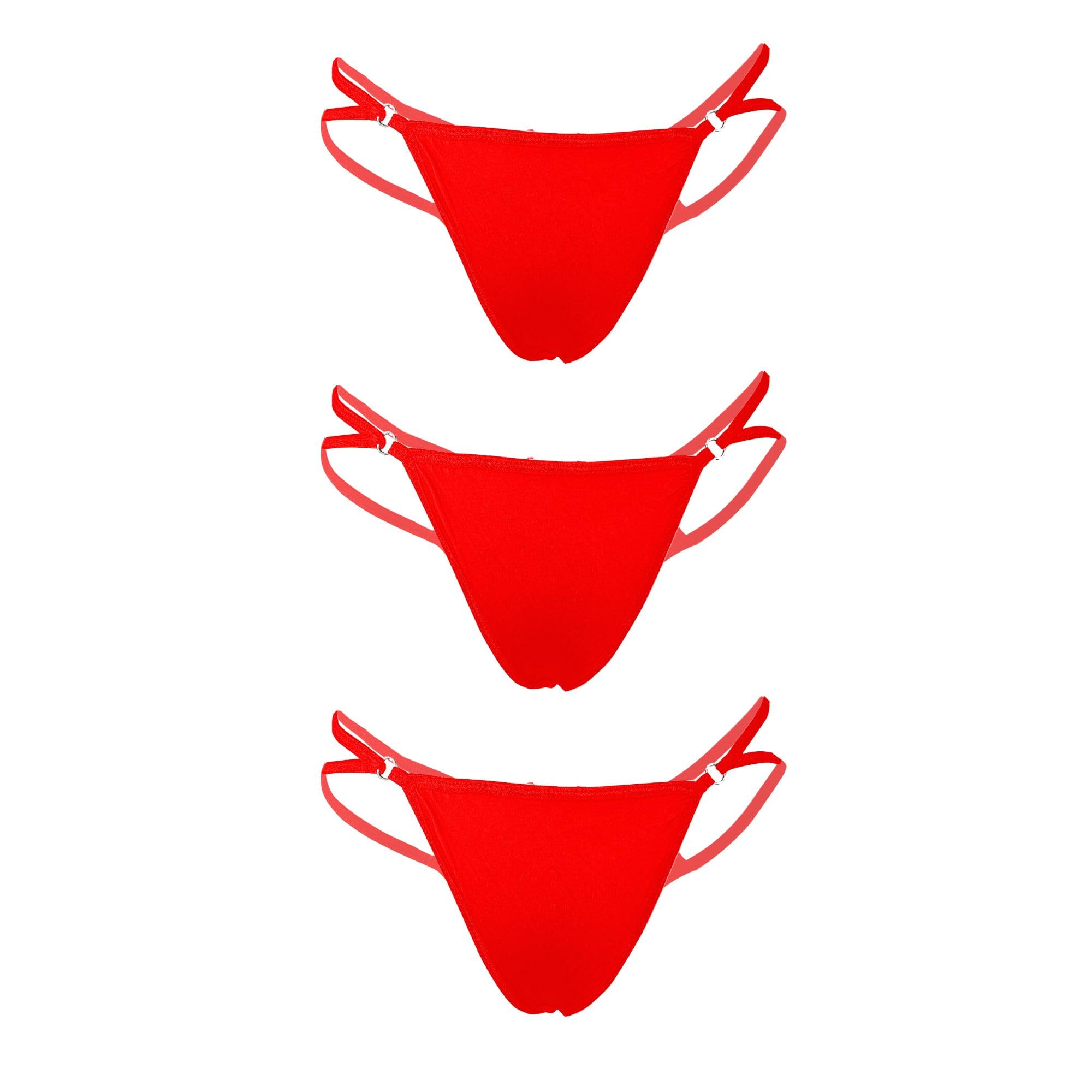 ribald the neech Women's Microfiber Thong Panty with Bow Detail, Low Rise-picture-19