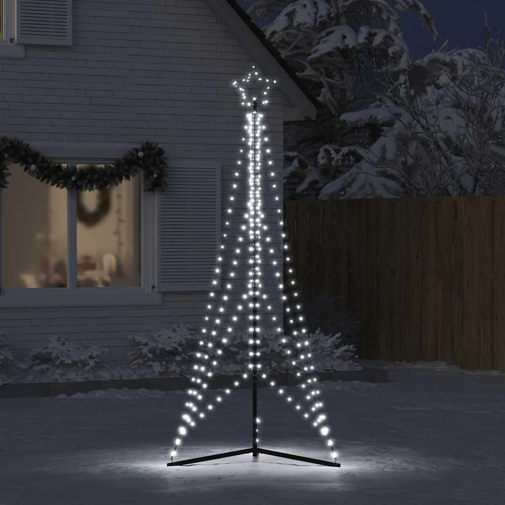 ShGaxin Weihnachtsbaum-Beleuchtung 483 LEDs Kaltweiß 240 cm, Weihnachtsbaum, Baum Außen, Christbaumlichterketten, Christbaum Außen - 4016413
