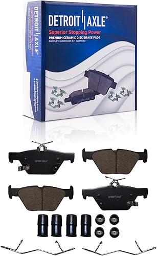 Miniatura 21 de Detroit Axle - Pastillas de freno para Ford Escape Focus Transit Connect Mazda 3 Sport 5 Volvo C30 S40 V50, 4 pastillas de freno de cerámica