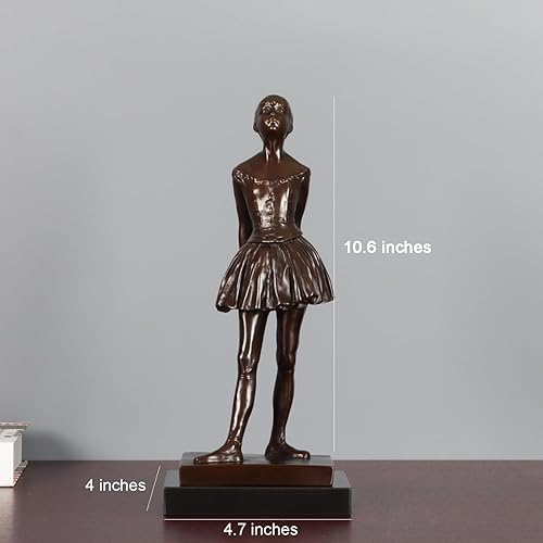 Miniatura 2 de Estatua de bronce de catorce años de bailarina de Degas Ballerina Art Famosa escultura réplica decoración del hogar regalos