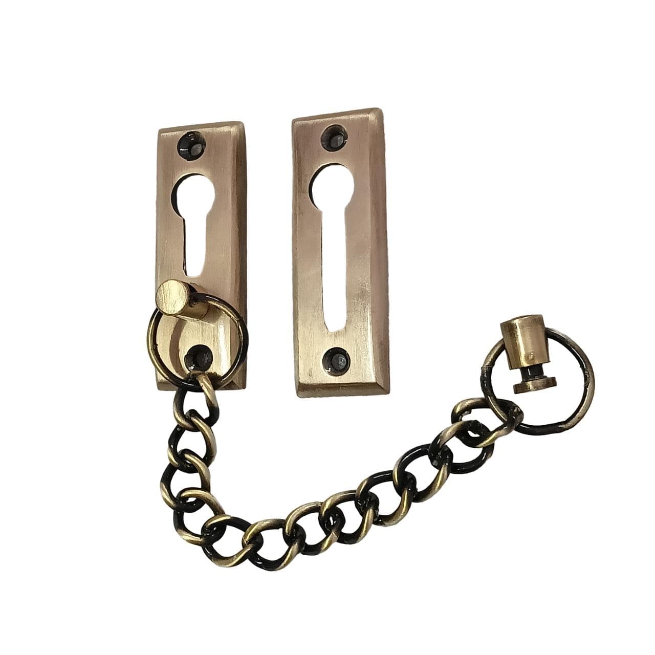 Brass Square Heavy Door Chain for Door Security for Home/Guard/Security Latch (Antique) 2