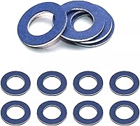 Vista 1 de 12 PCS Oil Drain Plug Gaskets, Engine Oil Drain Plug Gasket, Oil Drain Screw Gasket Washer 90430-12031, Compatible with Toyota Lexus Camry