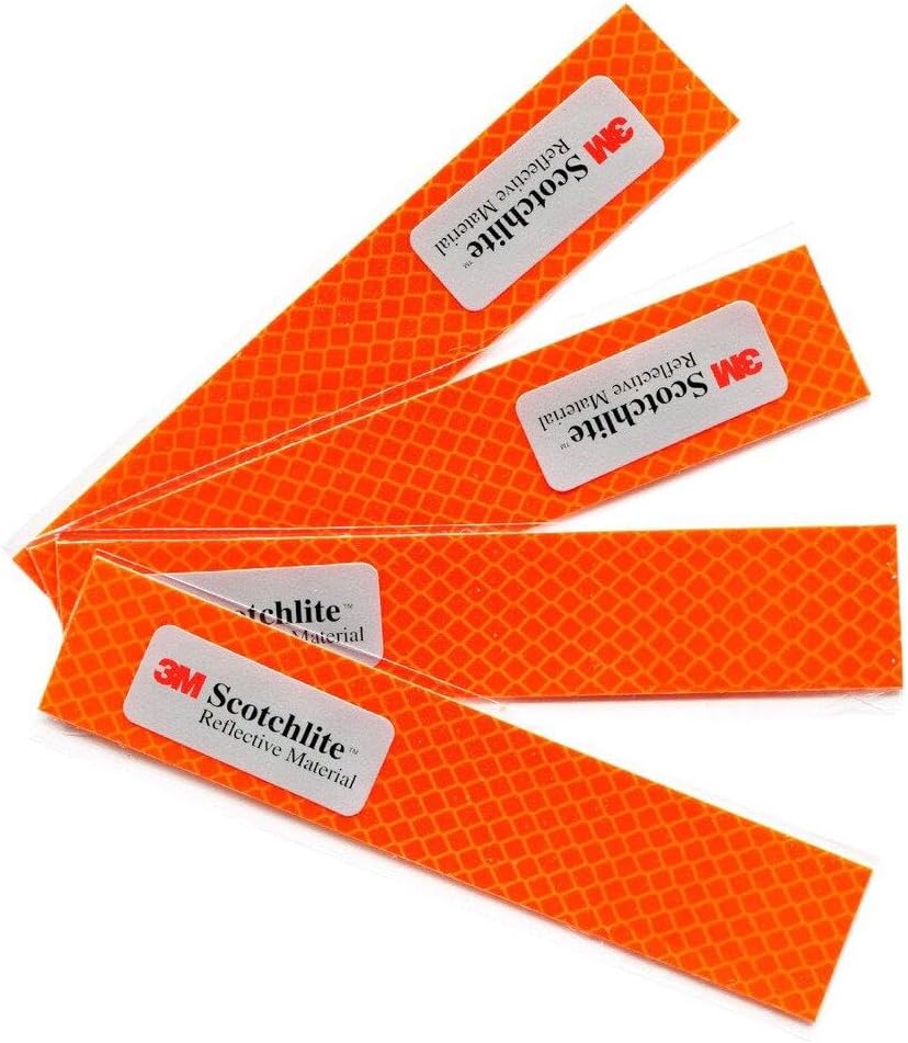 Salzmann Reflective Diamond Grade Sticker | Waterproof, All-Weather Reflective Stickers | Made with 3M Diamond Grade | Ideal for Cars, mailboxes, Garage Doors, etc. | Pack of 4