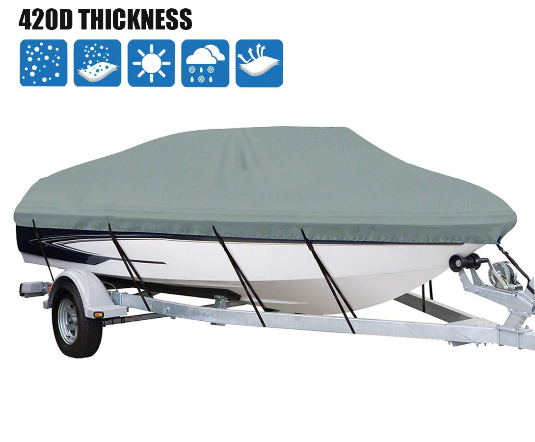 Buy LEADALLWAY 420D Boat Cover Grey Color Boat Cover Oxford Fabric