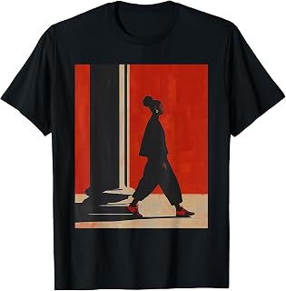 Black Girl Walking - Afro Style - Sneaker Fashion T-Shirt