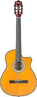 Violão Eletro-Acústico Cutway com Tensor de 2 Vias e equalizador gráfico de 3 bandas com afinador embutido. Cordas de Nylon - Âmbar