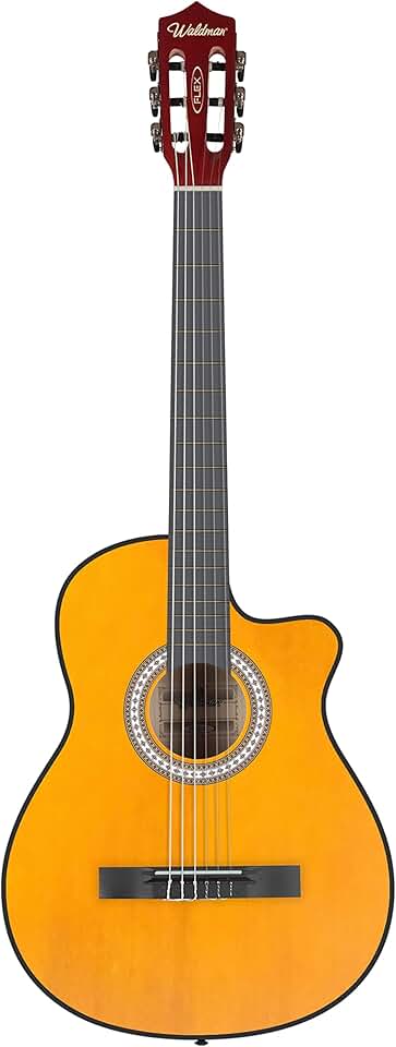 Violão Eletro-Acústico Cutway com Tensor de 2 Vias e equalizador gráfico de 3 bandas com afinador embutido. Cordas de Nylon - Âmbar