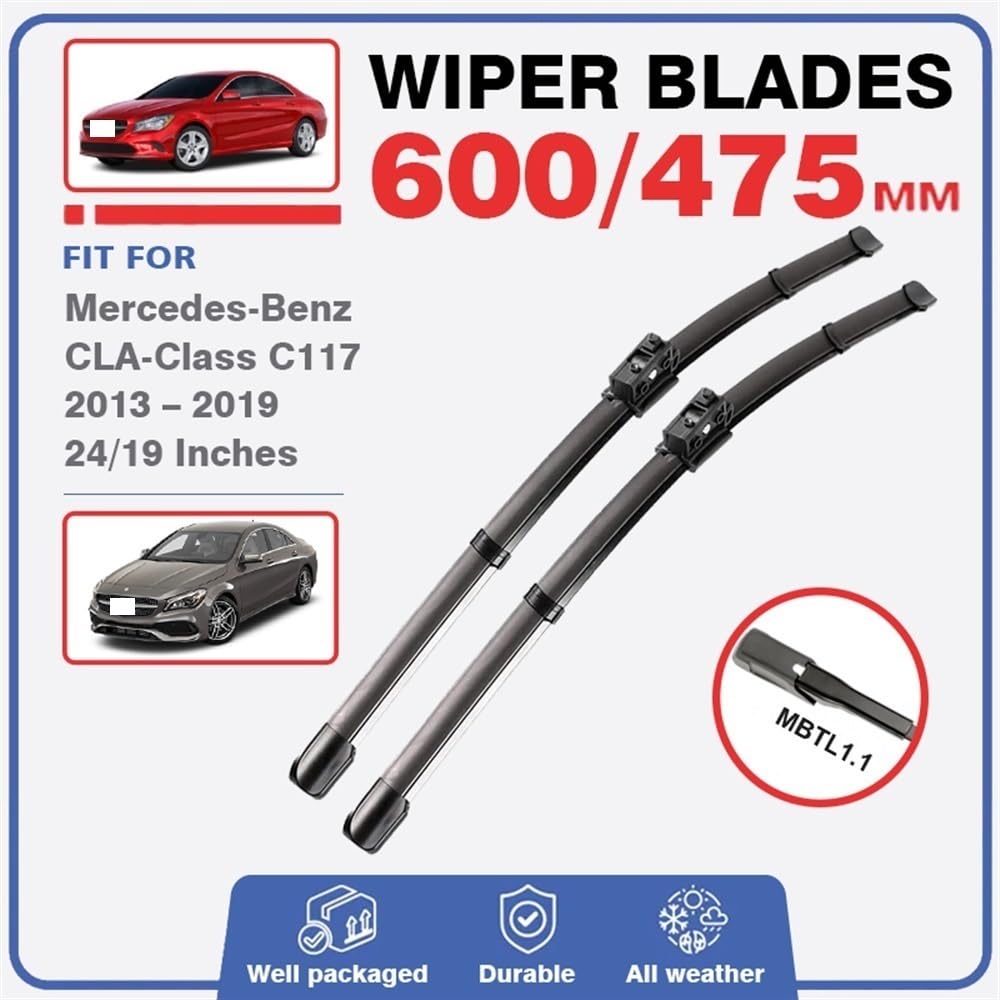 Bosch Aerotwin Wiper Blade Kit – 600mm & 475mm For Mercedes CLA C117 (2013-2020)