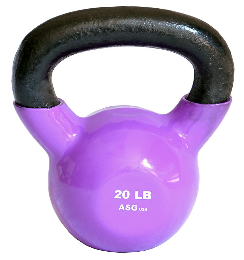 Ader Vinyl Kettlebells (20 Lb Purple)