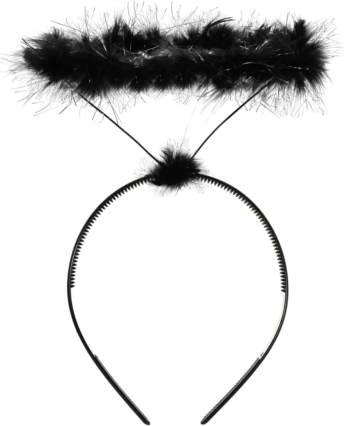 Angel Halo Headband,White Feather Angel Headband,Halo Hair Band Halloween Christmas Angel Costume Accessory