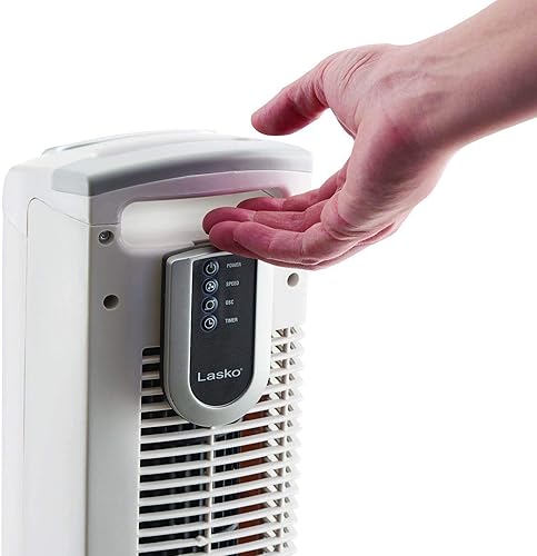 Miniatura 4 de Lasko Ventilador de torre de oscilación programable de 36" de 3 velocidades con control remoto, blanco (paquete de 2)