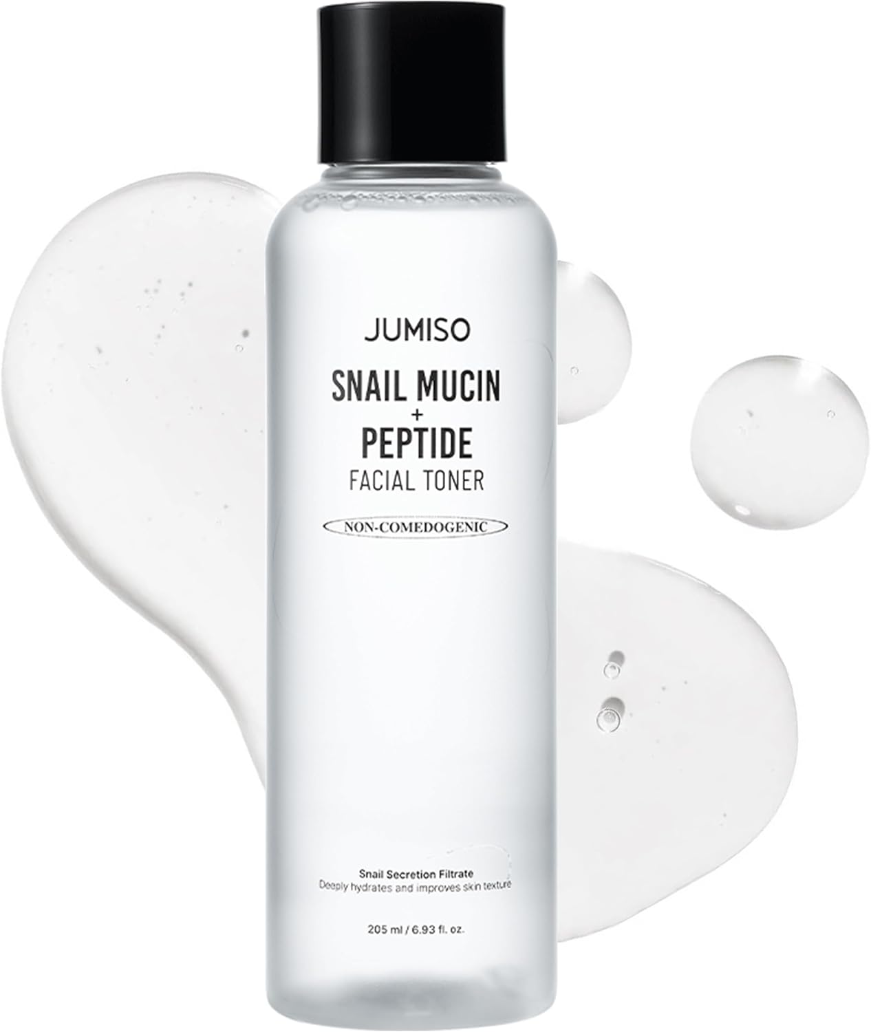 JUMISO Snail Mucin Peptide Toner (95% Snail + 12 Peptides) – Anti-Aging Essence for Glass Skin, Sebum Control for Oily Skin, Non-Sticky Korean Skincare, Fragrance-Free, 6.93 fl oz