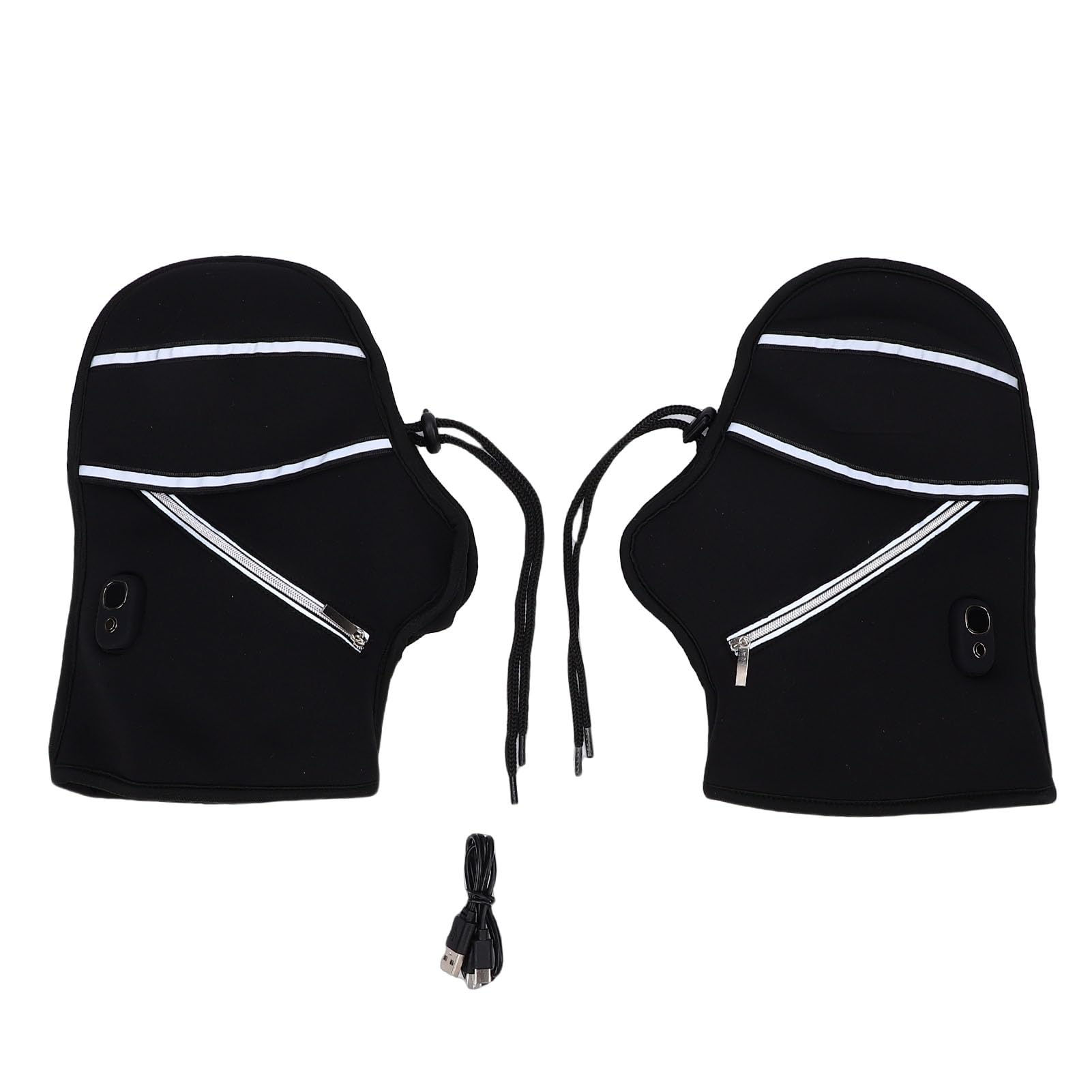 Manoplas Reflectantes a Prueba de Viento para Manillar de Motocicleta, de Invierno Recargables por USB para Scooter y Ciclismo