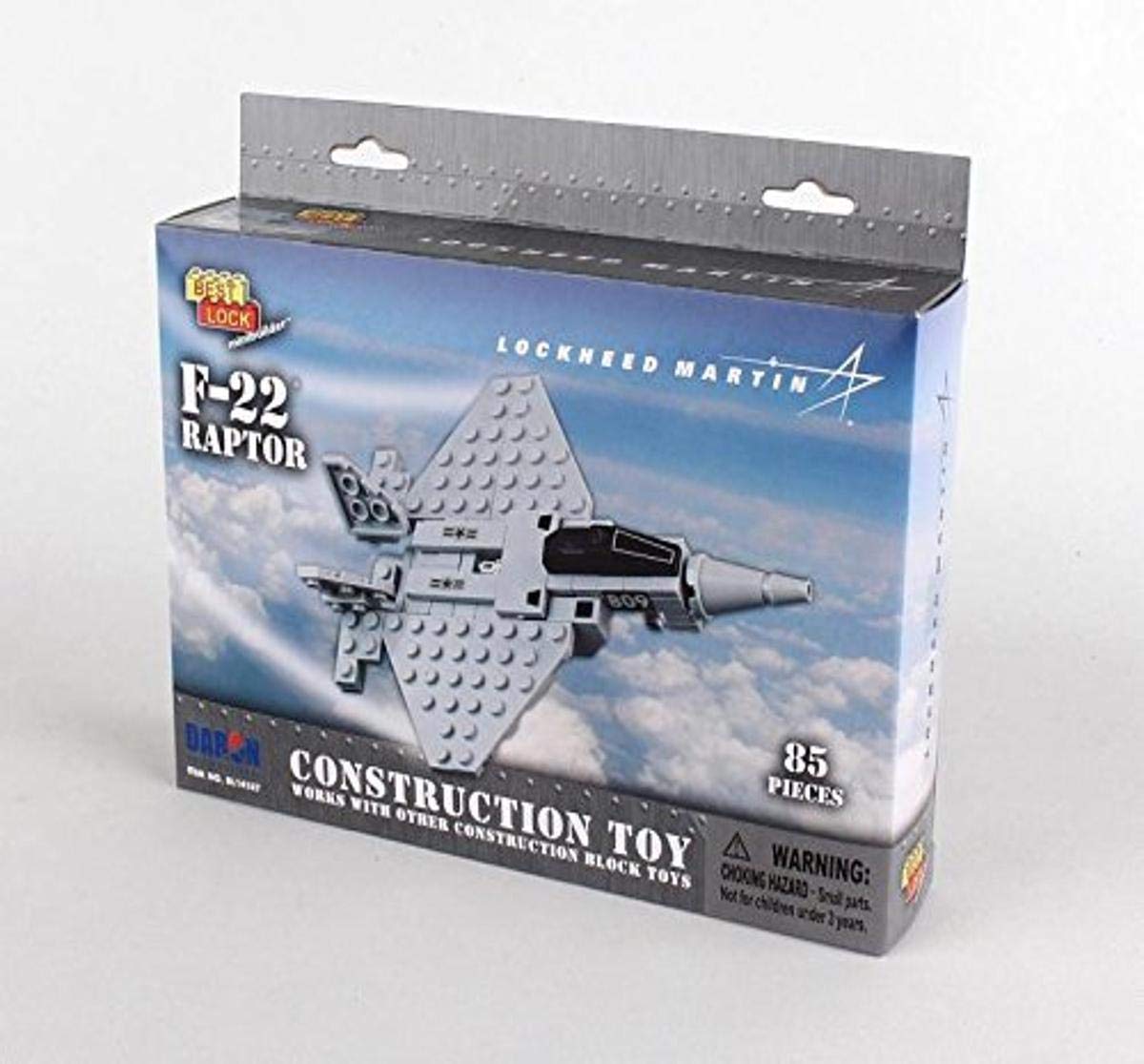 Daron F-22 Best Lock Construction Toy (80 Pieces), Gray