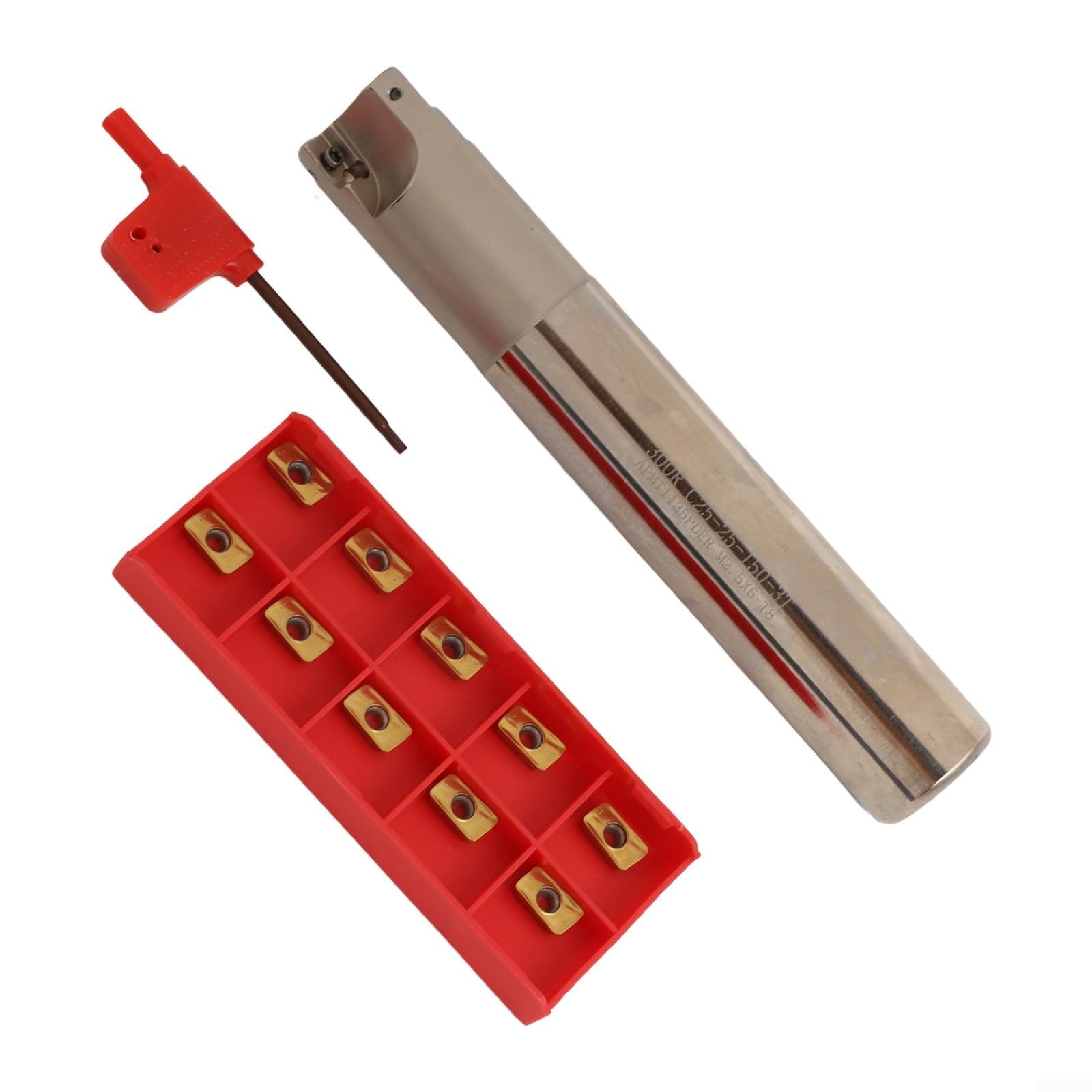 Kit fresado CNC BAP 300R C25-25-150 con 10 insertos APMT1135PDER para metal