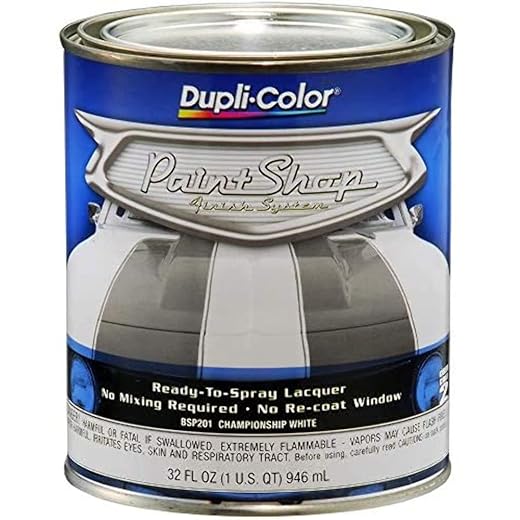 Dupli-Color Paint Shop Finish System, Championship White, 1 Quart