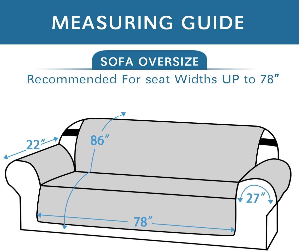 H.VERSAILTEX Water Repellent Sofa Cover Couch Cover Sofa Slipcover for Dogs Couch Protector Reversible Sofa Slipcover for 3 Cushion Couch Furniture Protector for Pets(Oversized Sofa, Navy/Beige) Oversized Sofa blue 
